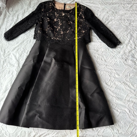 Eliza J Black Lace Overlay Sleeve Dress with Pockets - Picture 3 of 10